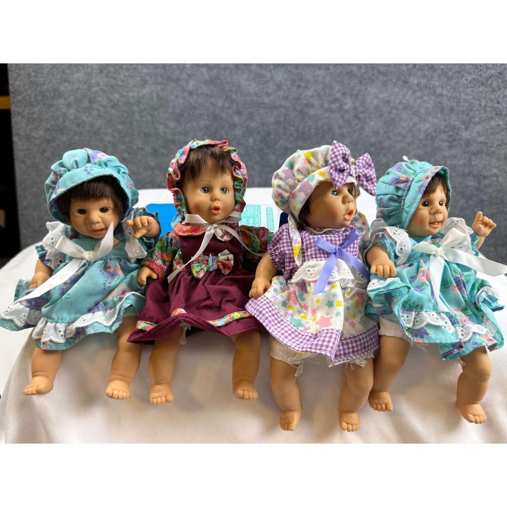 Gi-Go Toys My Pals Bean Bag Kids Dolls Set of 4 Vintage Expressions Floral Set
